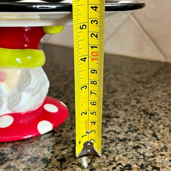 Mud Pie Red and White Santa Cake Stand Serveware - Picture 8 of 8